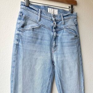 Mother Jeans Dazzler Yoke Front Ankle Wild Calling Straight Zip Fly Sz 26